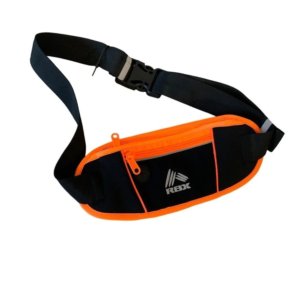 Rbx Neon Orange & Black Fanny Pack with Adjustable Waist Belt
